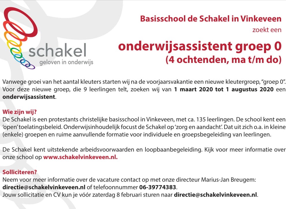 Wonderbaar Basisschool de Schakel in Vinkeveen | Nieuws, foto's en blog RJ-74